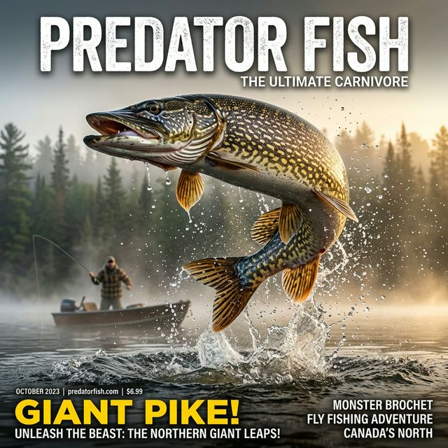 Brochet en plein combat bondissant hors de l'eau avec un leurre, éclaboussures spectaculaires
